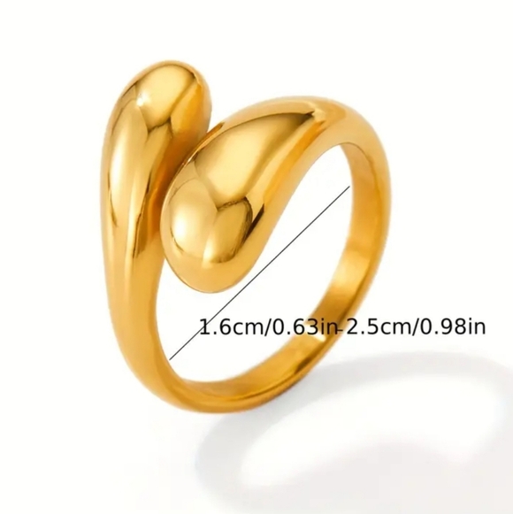 NEW! Waterdrop RESIZABLE ring - Picture 4 of 11